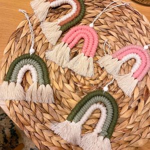 Macrame Rainbow Car diffusers